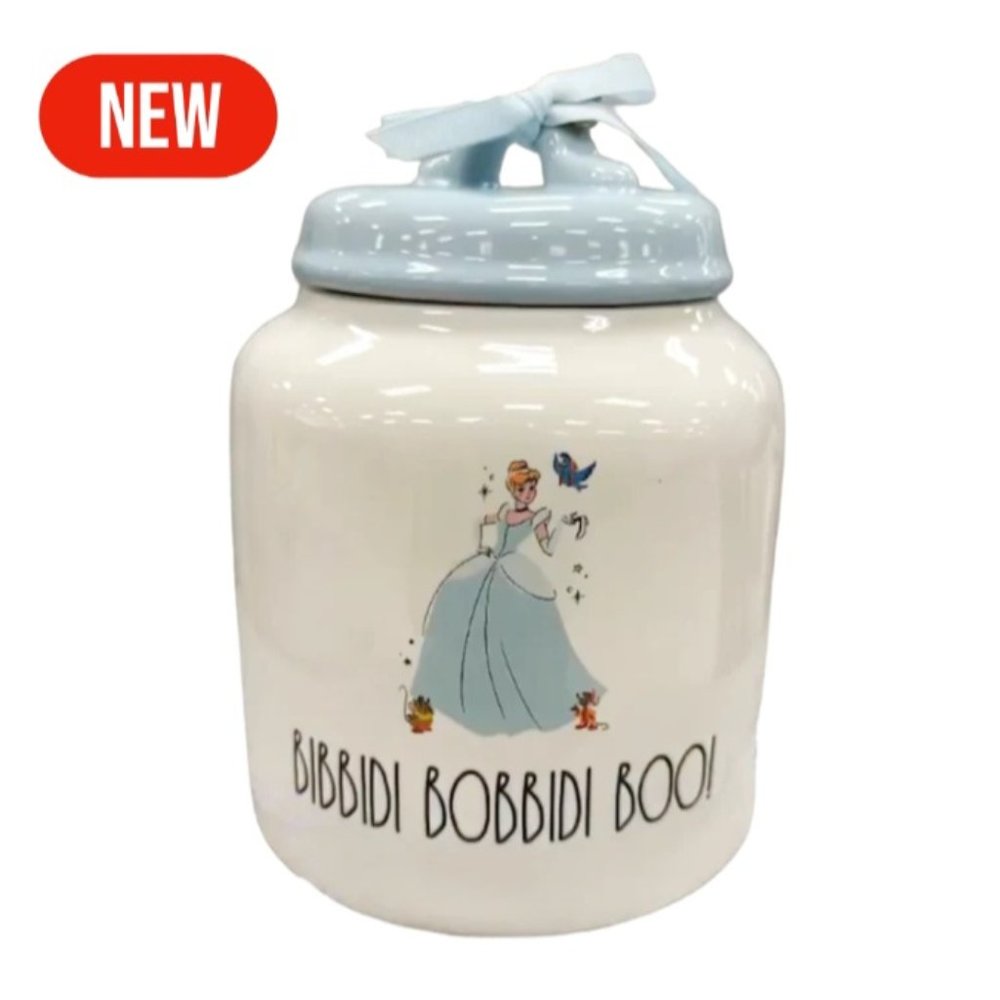 Rae Dunn Disney Collection Bibbidi Bobbidi boo! Cookie Jar Canister NEW